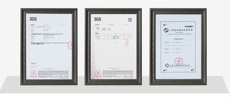 Aloe freeze-dried powder certificate display
